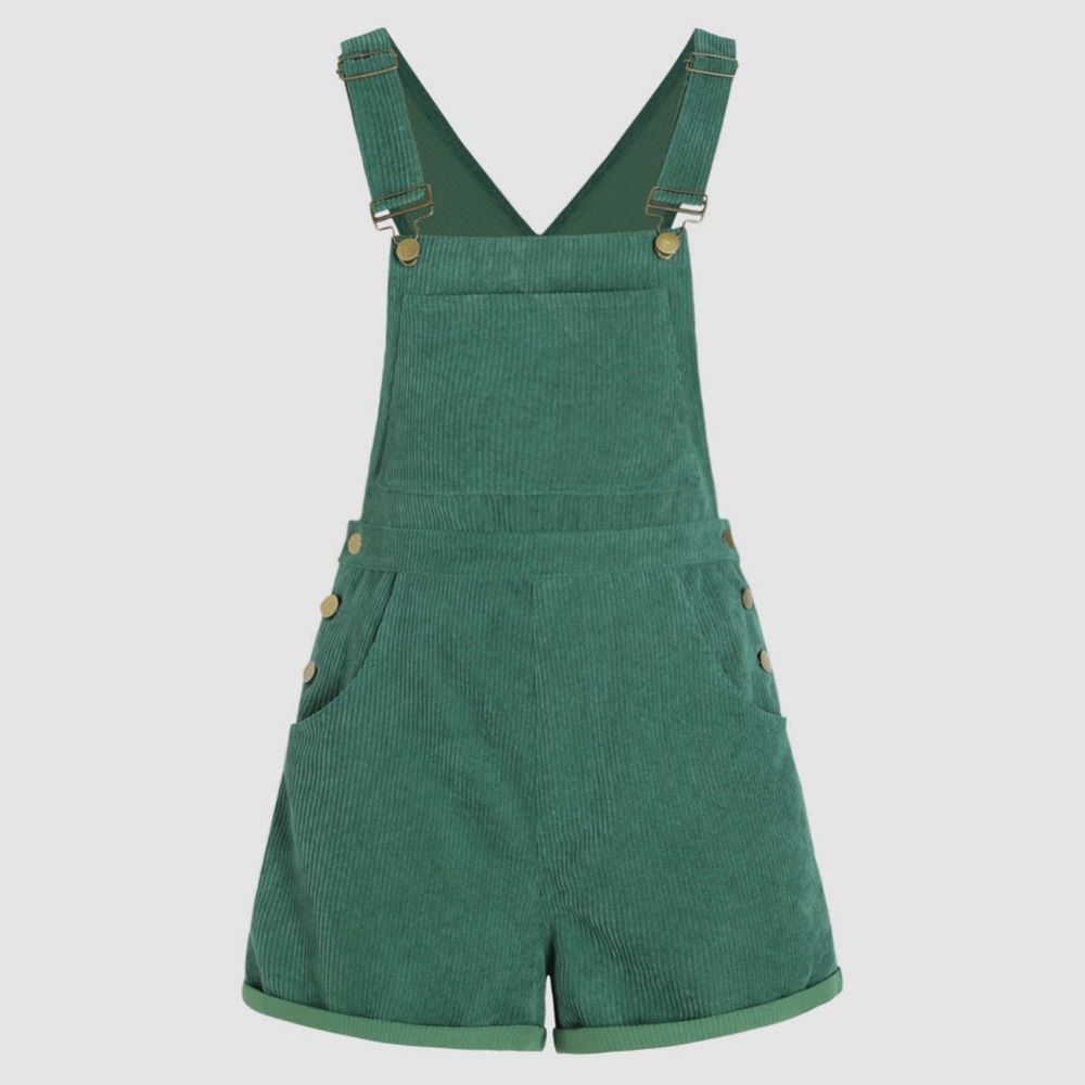 Cider Solid Green Playsuit/Overalls Size Medium